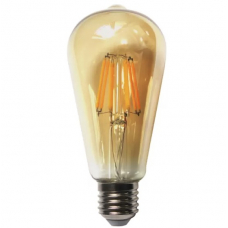 Bec Vintage LED Filament Amber E27/8W/800LM/2500K ST64 Tip Edison